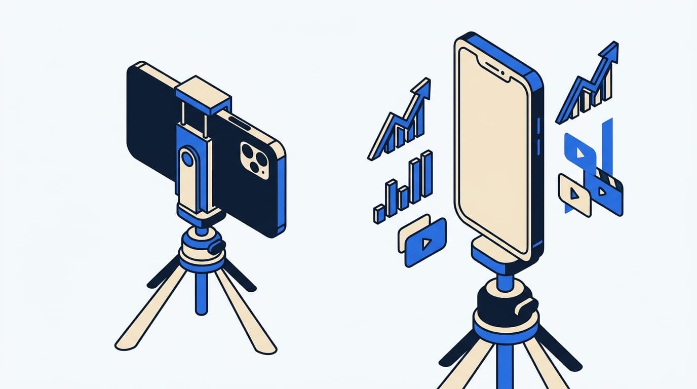 Short-form video setup representing TikTok creator agencies in Singapore.