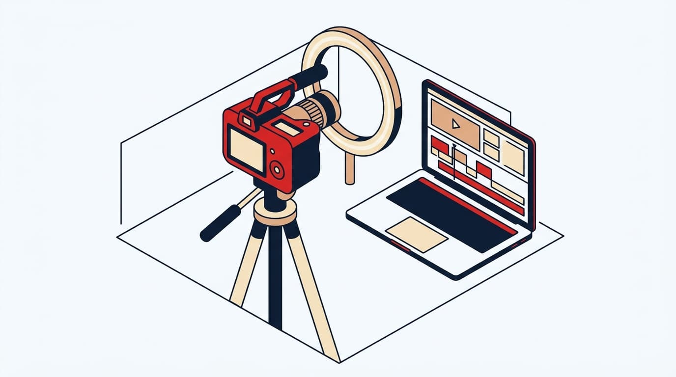 Video production setup representing Singapore YouTube creators.